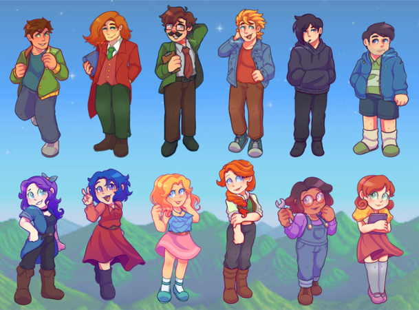 Stardew Valley Bachelor/ettes