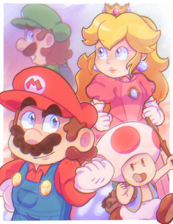 A simple illustration for the celebration of the release of the Super Mario Bros. Movie in theaters!