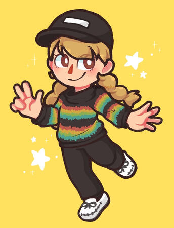 Supposedly an Animal Crossing art trade with my little sister.