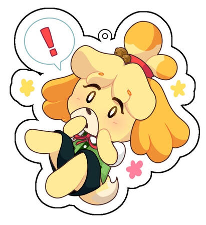 A keychain design of Isabelle.