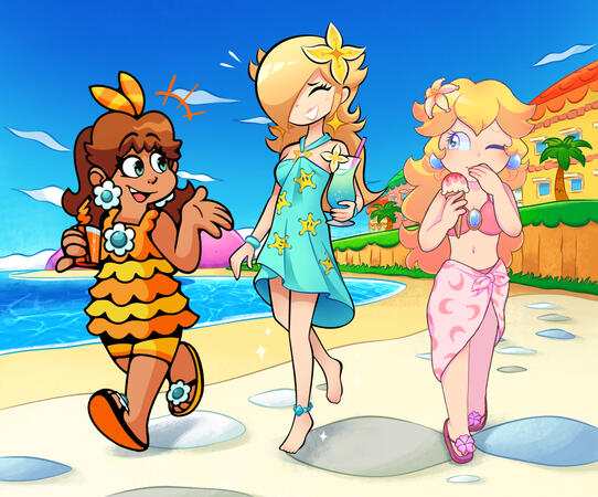 Summer Vibes with the Princesses Collab with DingityDingus (Rosalina) and Doweesig (Daisy)