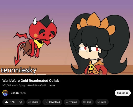 Warioware Gold ReAnimated Collab Scene #1